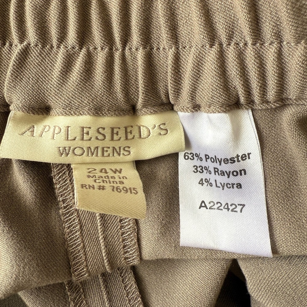 Appleseed's Classic Dark Khaki/Olive Green Women's Trousers - Picture 7 of 8